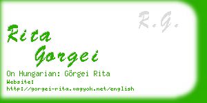 rita gorgei business card
